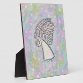 Guardian wit licht engel schilderij kunst plaque fotoplaat (Zijkant)