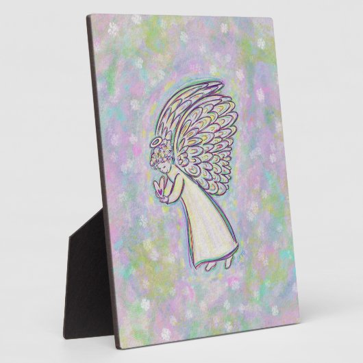 Guardian wit licht engel schilderij kunst plaque fotoplaat (Zijkant)