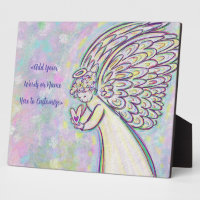 Guardian wit licht engel schilderij kunst plaque