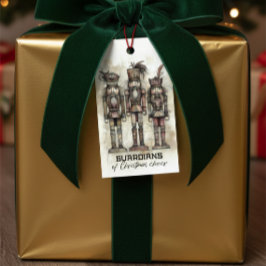Guardians of Christmas Cheer Nutcracker Gift Tag Cadeaulabel