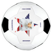 Guarding Bald Eagle, The American Flag, Star Voetbal (Gedraaid)