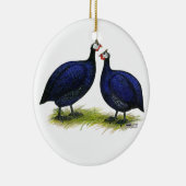 Guas Royal Paars Pair Keramisch Ornament (Rechts)