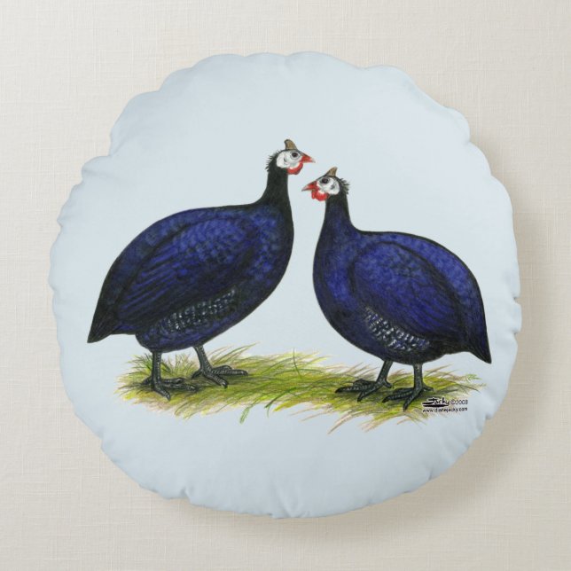 Guas Royal Paars Pair Rond Kussen (Voorkant)