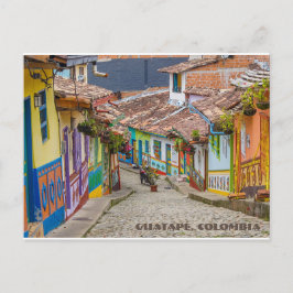 Guatapé, Colombia Colorful Street Briefkaart