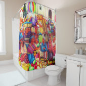 Guatemala Art Douche Gordijn (In situ)