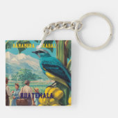 GUATEMALA, BANANERA IZABAL Retro poster Sleutelhanger (Achterkant)