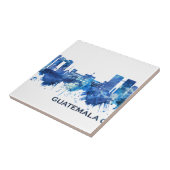 Guatemala City Guatemala Skyline Blue Tegeltje (Zijkant)