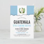 Guatemala Cuisine | Flag White Invite Kaart (Staand voorkant)