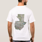 Guatémala Drapeau et carte T-shirt (Dos)