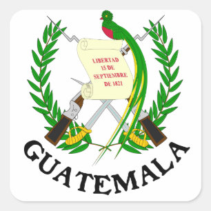 GUATEMALA - embleem/vlag/wapen/symbool Vierkante Sticker