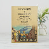 Guatemala Faire-part de mariage Vintage au milieu  (Debout devant)