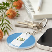 Guatemala Flag Charming Patriotic Sleutelhanger (Voorkant Rechts)