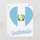 Guatemala Flag Heart Briefkaart (Voorkant / Achterkant)