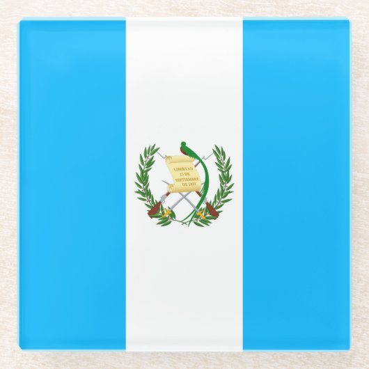 Guatemala Glazen Onderzetter (Voorkant)