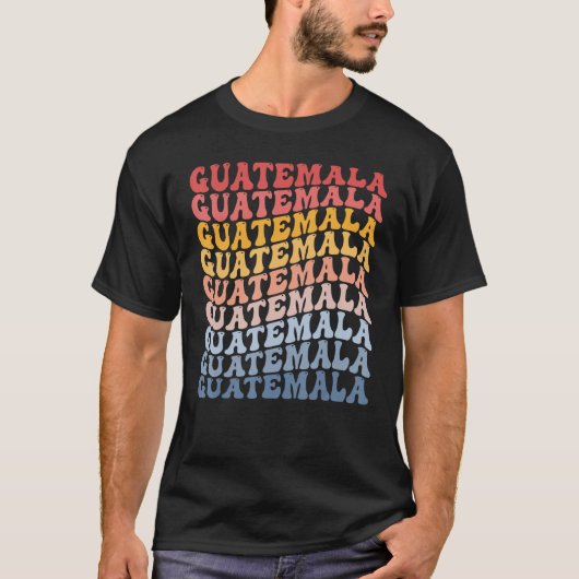 Guatemala Groovy Retro Guatemalan T-shirt (Voorkant)