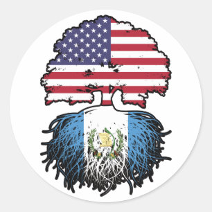 Guatemala Guatemala Amerikaans-Amerikaanse vlag Ronde Sticker
