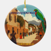 GUATEMALA, HUEHUETENANGO Retro poster Keramisch Ornament (Achterkant)