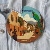 GUATEMALA, HUEHUETENANGO Retro poster Ronde Button 6,0 Cm (In situ)