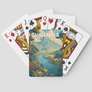 Guatemala Illustratie Reizen Art Vintage Pokerkaarten