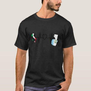 Guatemala Italië Vlag Guatemalteeks Italiaans Hart T-shirt