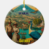 GUATEMALA, IZABAL Retro poster Keramisch Ornament (Achterkant)