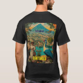 GUATEMALA, IZABAL Retro poster T-shirt (Achterkant)