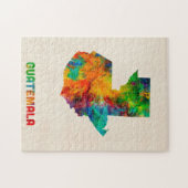 Guatemala - kaart met Waterverf Legpuzzel (Horizontaal)