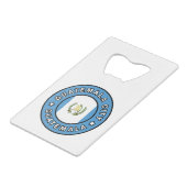 Guatemala Kredietkaart Flessenopener (Voorkant Gekanteld)