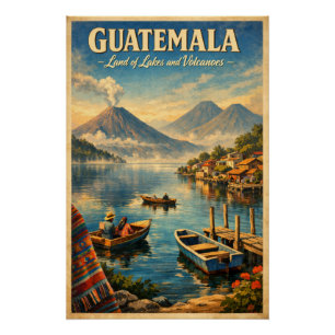 GUATEMALA – Land van meren en vulkanen Perfect Poster