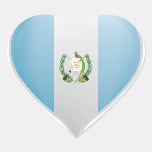 Guatemala liefde vlag trots hart sticker (Voorkant)