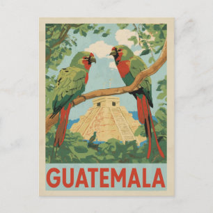 Guatemala Maya ruïnes en tropische vogels reizen k Briefkaart