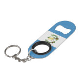 Guatemala National Flag Patriotic Mini Flessenopener (Voorkant Gekanteld)