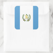 Guatemala National World Flag Vierkante Sticker (Tas)