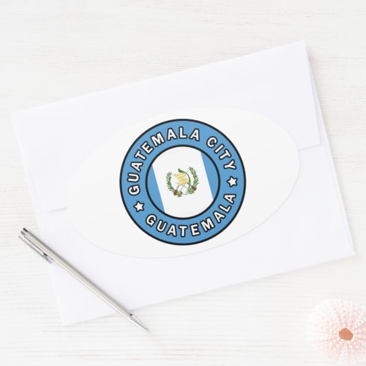 Guatemala Ovale Sticker (Envelop)