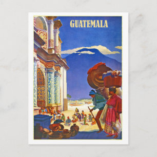 Guatemala, peuple, carte postale voyage vintage