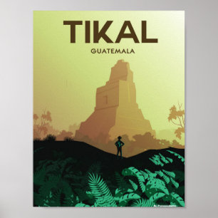 Guatemala   Poster Vintage voyage   Matte amélioré