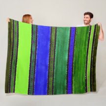 Guatemala Rainbow Fleece Blanket