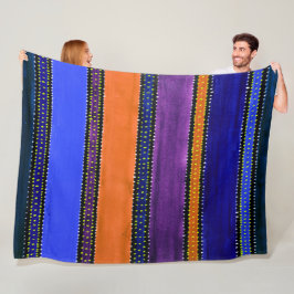 Guatemala Rainbow Fleece Blanket