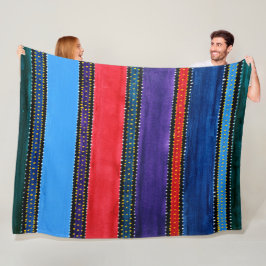 Guatemala Rainbow Fleece Blanket