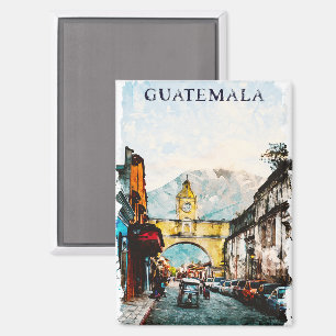 Guatemala Retro Vintage Reizen Magneet