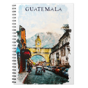 Guatemala Retro Vintage Reizen Notitieboek