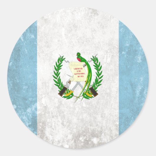 Guatemala Ronde Sticker (Voorkant)