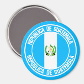 Guatemala Round Emblem Magneet (Voorkant / Achterkant)