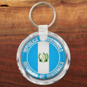 Guatemala Round Emblem Sleutelhanger (Voorkant)