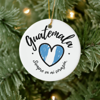 Guatemala Siempre en Mi Corazon Altijd in mijn har Keramisch Ornament