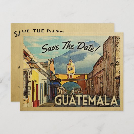 Guatemala sparen de Datum  Briefkaarten (Voorkant / Achterkant)