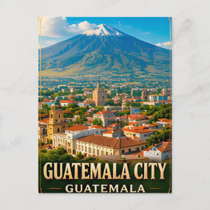 Guatemala-Stad Vulkan Mayan Erfgoed Reis Souvenir Briefkaart