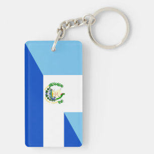 guatemala - symbool van de halve vlag van salvador sleutelhanger