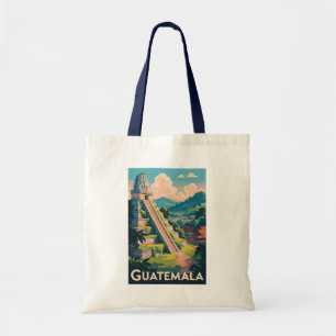 Guatemala Tikal Nationaal Park Illustratie Reizen Tote Bag