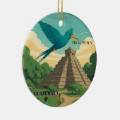 GUATEMALA TIKAL PETEN Retro poster Keramisch Ornament (Rechts)